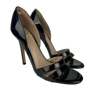 Madonna Truth or Dare Black Patent Leather Sandal Stiletto Heels Size 6